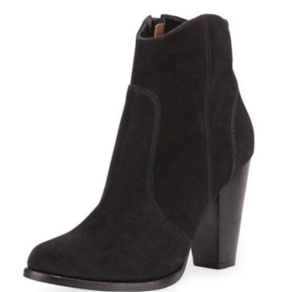 *SOLD* Joie Dalton Suede Stacked-Heel Bootie
